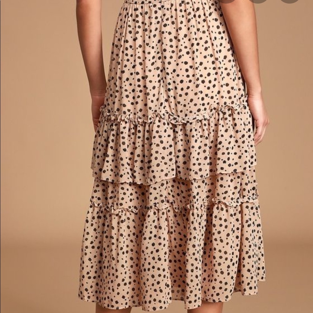 Lightly worn cheetah midi skirt